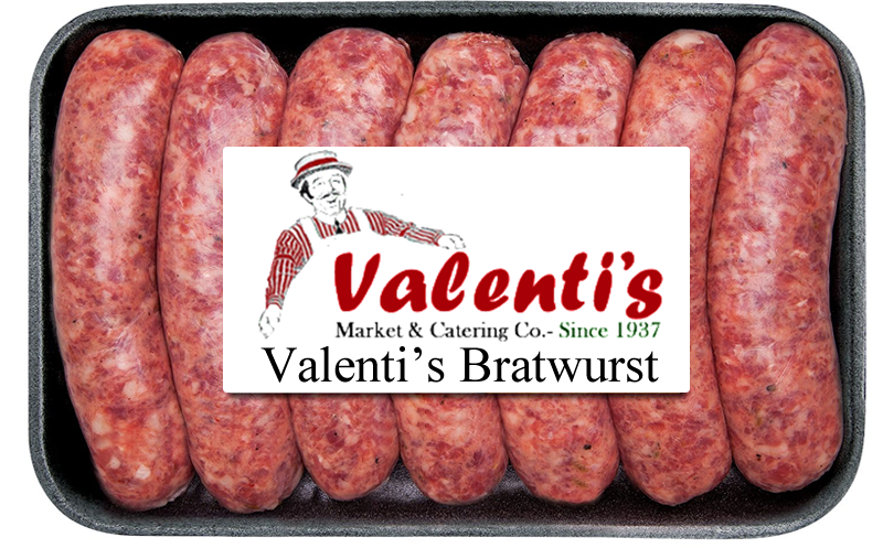 Valenti's Bratwurst made with USDA meat